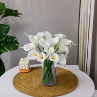 Bouquet de fleurs artificielles Calla Lily au toucher réel pour la maison, la cuisine, les mariages et les bouquets de mariée
