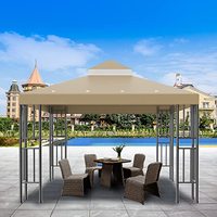 Nouveau Stock moderne étanche pas cher remplacer pavillon Double couche gril Gazebo remplacement auvent haut extérieur Gazebo
