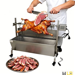 <span class=keywords><strong>Barbacoa</strong></span> Eléctrica de Carbón para el Mercado Europeo, Uso en Patio Trasero, Modo Dual, Asador Giratorio, Altura Ajustable, Automática, Desmontable para Cordero - Product Image 4