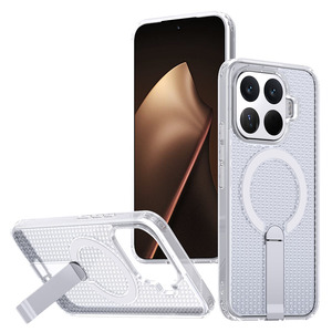 Coque de protection antichoc à couverture intégrale en maille creuse avec support magnétique dissimulé en métal pour <span class=keywords><strong>Xiaomi</strong></span> 17T POCO X8 Pro - Product Image 1