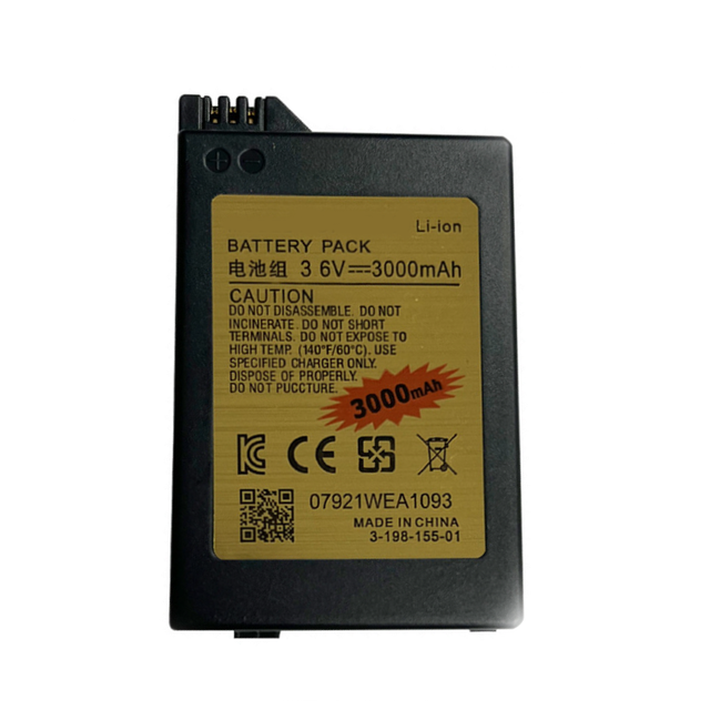 3.6V 3000mAh PSP-S110 Battery Pack Replacement for PSP2000 & 3000 Console Rechargeable Battery