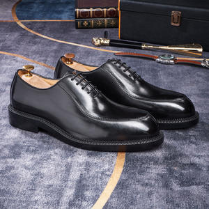 Chaussures en cuir noir à lacets pour hommes, style crocodile, tendance, formelles, pour affaires, nouvelle collection automne 2026, best-seller - Product Image 4