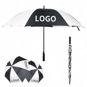 Parapluie de golf coupe-vent pour l'extérieur, idéal pour les voyages, avec impression de logo, vente chaude en usine, pour la pluie - Product Image 2