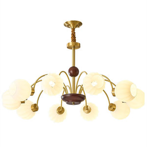 Lámpara de araña de estilo vintage francés, fuente de luz LED E27, iluminación redonda de múltiples cabezales para el hogar, para sala de estar, dormitorio, comedor - Product Image 4