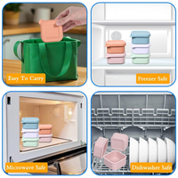 100ml Mini Conteneurs à Collation en Silicone avec Couvercles Bento Lunch Assaisonnement Box Stockage Alimentaire Réutilisable pour Garderie Voyage Travail Sans BPA