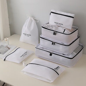 Juego de 7 Cubos de Embalaje de Viaje Ligeros e Impermeables con Cierre de Cremallera, Bolsas de Equipaje Duraderas de Poliéster para Uso Unisex - Product Image 3