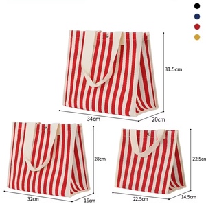 Sac fourre-tout en toile écologique extra large et robuste avec logo imprimé personnalisé et motif lettres, fermeture éclair longue sur l'épaule, Pack World - Product Image 4