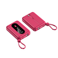 Batterie externe portable mini 6000 mAh certifiée 3C, charge rapide 10W, en plastique, avec impression de logo personnalisé, multi-USB