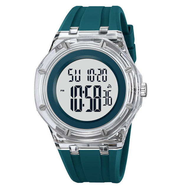 SKMEI 2489 Men's Sport Digital Watch 43mm PC Water Resistant 5ATM Simple Charm Fashion Design Luminous LED Display Silicone