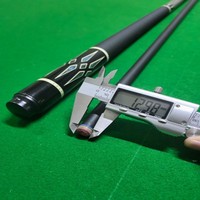 Technologie noire fibre de carbone 1/2 fendu Double Section 13mm grosse tête billard billard érable américain queue de billard en acier inoxydable