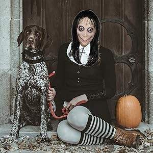 Masques de déguisement Effrayant <span class=keywords><strong>Momo</strong></span> Effrayant Halloween Réutilisable Horreur Cosplay <span class=keywords><strong>Masque</strong></span> en latex avec impression Habiller pour les fêtes d'adultes - Product Image 4