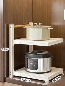 Estante de almacenamiento para ollas debajo del fregadero 2/3/4/niveles estante de almacenamiento de cocina de Metal organizador de sartén extensible - Product Image 2