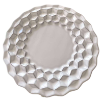 Zwarte Scandinavische stijl onderglazuur keramiek bloemenplantpatroon koffieschotel dessertbord fruitbord schaal