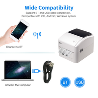Imprimante d'étiquettes thermiques de haute qualité Nick Look, 4 pouces, USB et Bluetooth, imprimante d'étiquettes de codes-barres thermiques de bureau