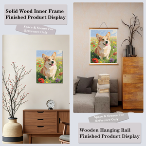 Kits de peinture à l'huile DIY écologiques 2026 pour adultes, peinture par numéros avec le soleil et le sourire du Corgi - Product Image 6