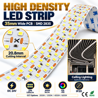 Bande LED multi-rangs 24V à CRI élevé, ruban LED auto-adhésif avec intervalle de découpe de 20,8 mm pour l'éclairage architectural et les vitrines de magasins