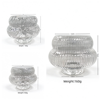 Verre à côtes en forme de gourde 240 ml – Vente en gros, logo personnalisé, sans plomb, en cristal, pour café glacé, jus, desserts, café, bar, hôtel