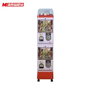 Distributeur automatique de jouets Gashapon à capsules colorées à double couche Distributeur automatique d'œufs à billes Gacha Gachapon de grande qualité