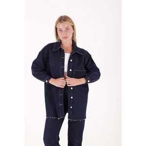 Chaqueta y Abrigo Vaquero Bordado para Mujer, Detalle de Bordado Elegante en Tela Vaquera Resistente - Product Image 6