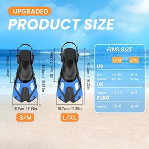 <span class=keywords><strong>Aletas</strong></span> <span class=keywords><strong>de</strong></span> Snorkel <span class=keywords><strong>con</strong></span> Correa Ajustable y Hebilla <span class=keywords><strong>de</strong></span> Liberación Rápida, <span class=keywords><strong>Aletas</strong></span> <span class=keywords><strong>de</strong></span> <span class=keywords><strong>Natación</strong></span> <span class=keywords><strong>de</strong></span> Talón Abierto y Pala Corta para Viajes - Product Image 2