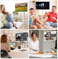 Smart Mobile 24 Inch Android Portable Stand Poster Layar Sentuh TV Proyeksi Nirkabel untuk Rumah & Siaran Langsung