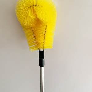 Cepillo para limpiar canalones, herramienta de limpieza de techos, pértiga telescópica, cerdas duras, mango largo, plumero para telarañas, cepillo de plástico para techos - Product Image 5