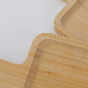 Plateau de service en bambou avec poignée, planche carrée en bois pour la cuisine, 30x15cm - Product Image 3