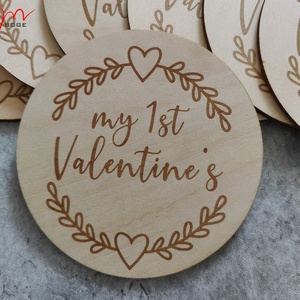 Coffret <span class=keywords><strong>cadeau</strong></span> en bois pour la Saint-Valentin - 3 mm d'épaisseur, taille 10 cm - Product Image 3