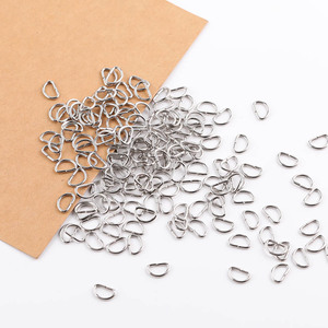 Mini hebilla de metal con forma de D para manualidades, accesorios de bolsos y ropa, suministros para la fabricación de joyas, forma ovalada, acabado chapado - Product Image 2