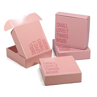 Boîte d'expédition mignonne personnalisée boîte d'enveloppe rose E flûte en carton ondulé boîte d'abonnement aux soins de la peau pour cosmétiques