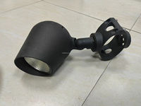 Lampe d'extérieur à LED avec garantie de 5 ans, finition noire mate, alliage, puissance sélectionnable de 30W à 100W, pour jardin et terrasse
