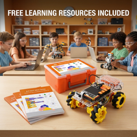Coche Robótico Educativo Avanzado K210 Vision STEM con Ruedas Mecanum para Estudiantes, Aprendizaje Automático y Práctica de Programación en Python