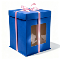 Boîte cadeau de Noël en carton pliable, boîte à gâteau, impression de logo personnalisée, boîte à dessert en carton doré de luxe, écologique et recyclable