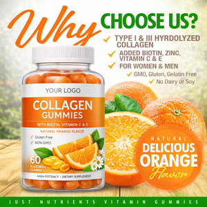 Güzellik ve Sağlık Desteği İçin Özel Etiketli Kolajen Jelibonları, Özel Logolu Aromalı Jelibonlar, C Vitamini Jelibonları - Product Image 4