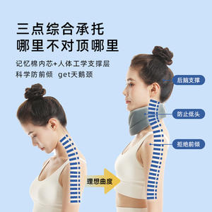 Soporte cervical AiHuJia Medical, talla única, de seda fría transpirable, fijador cervical para el cuidado del cuello. - Product Image 3