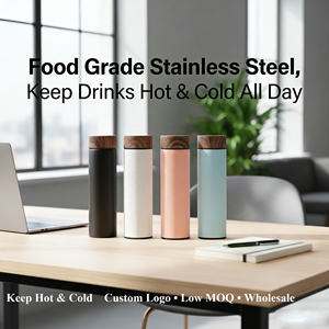 <span class=keywords><strong>Bouteille</strong></span> isotherme sous vide à double paroi en acier inoxydable MEDO 500 ml avec couvercle couleur grain de bois et infuseur à thé - Product Image 6