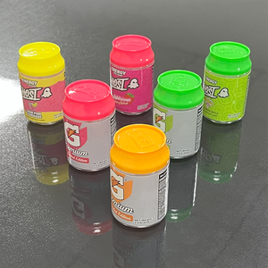 Vente en gros de canettes de soda créatives de qualité alimentaire bocal d'emballage de bonbons et de collations bocaux en plastique pour gommes - Product Image 2