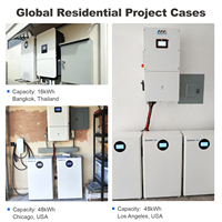 Système de stockage d'énergie domestique pour toute la maison, batterie 16 kWh, onduleur 12 kW, pour la vie hors réseau, stock américain prêt à être expédié