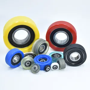 PU Polyurethane Pulley Roller Wheel Rubber Coated Bearings 626 626rs 608 608rs 638 628rs 6000 6200 Rs 6201 6201rs 6001rs