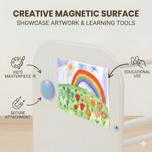 Organisateur de <span class=keywords><strong>rangement</strong></span> pour <span class=keywords><strong>jouets</strong></span> d'enfants à 4 niveaux avec 9 bacs en plastique amovibles, armoire de <span class=keywords><strong>rangement</strong></span> pour enfants avec surface magnétique créative - Product Image 4