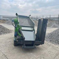 Crible vibrant mobile sur chenilles Upsen UYK221, double étage, robuste, avec moteur et pompe 380V pour carrière et démolition
