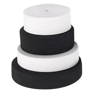 Fábrica Venda Direta Alta Elasticidade Costura Elastic Band Strap Knitted Webbing Tape Para Cintura Calças Roupas