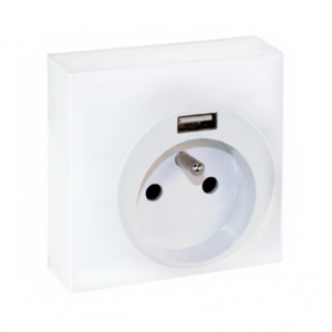 DUNE White 2P + T ซ็อกเก็ตแบบรวมกับ USB ปลั๊กและซ็อกเก็ต - Product Image 1