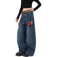 Jeans baggy pour femme et homme, jeans à jambe large taille haute, pantalon en denim tendance boyfriend, vêtements streetwear vintage