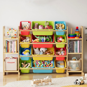 <span class=keywords><strong>Meuble</strong></span> de <span class=keywords><strong>rangement</strong></span> pour jouets et livres pour enfants, personnalisé en usine, avec bacs de <span class=keywords><strong>rangement</strong></span> pour salle de jeux de tout-petits - Product Image 1