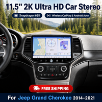 Promo Panas Radio Mobil Android 11.5 Inch Snapdragon 665 2K Wireless CarPlay DSP GPS Harga Pabrik Untuk Jeep Grand Cherokee 2014-2021