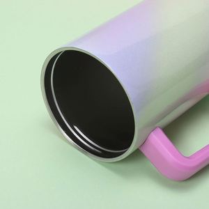 40oz Insulated Handle Tumbler <b>With</b> <b>Lids</b> and Straw Sublimation Adventure <b>Reusable</b> Vacuum Travel Tumbler - Product Image 4