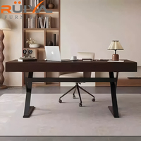 Table d'étude en bois fumé Bureau de chambre à coucher Bureau design simple et élégant Bureau d'ordinateur à domicile