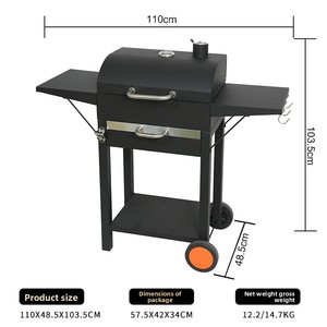 Carrito <span class=keywords><strong>de</strong></span> <span class=keywords><strong>Barbacoa</strong></span> Portátil con <span class=keywords><strong>Mesa</strong></span> Cuadrada Pequeña, Parrilla <span class=keywords><strong>de</strong></span> Carbón al Aire Libre, Estilo Americano, para Acampar y el Hogar - Product Image 6