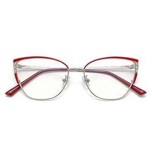 نظارات بإطار معدني أنيق بتصميم عين القطة متعددة الألوان من الشركة المصنعة بالجملة - Product Image 1